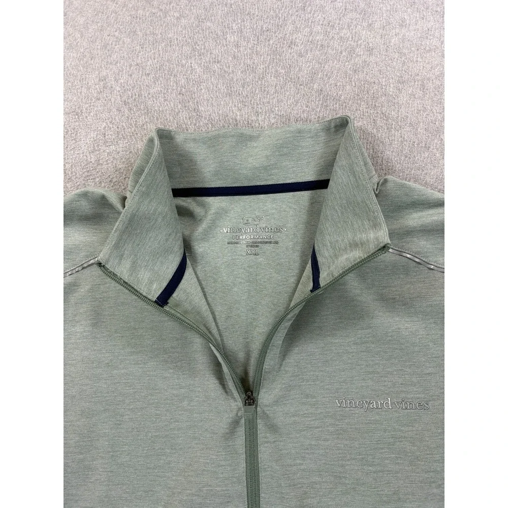 Vineyard Vines Performance 1/2 Zip Reflective‎ Pullover (Men's 2XL) Green